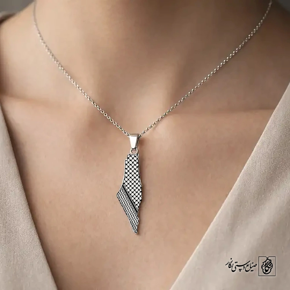 گردنبندنقشه فلسطین و پترن چفیه60071