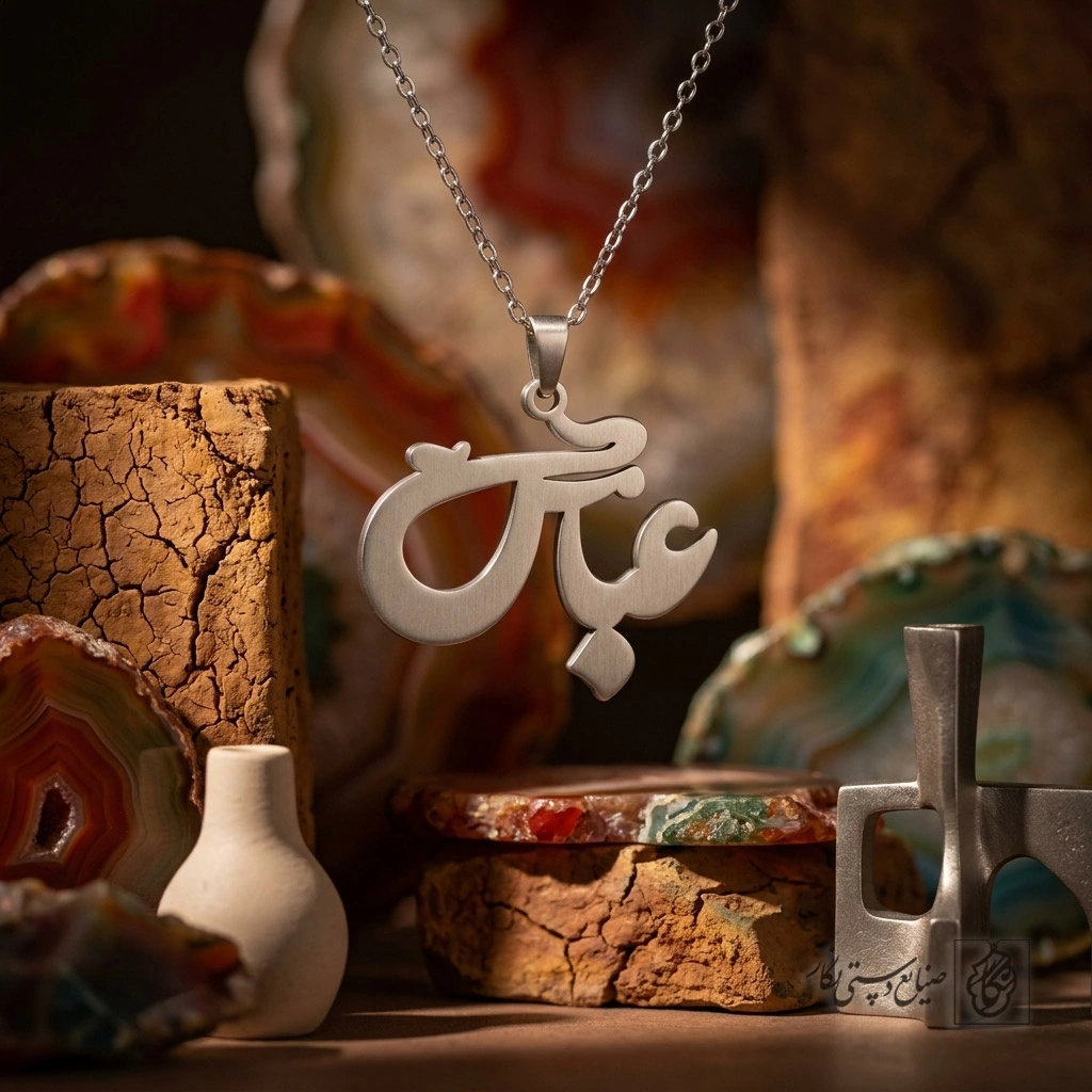 گردنبند اسم عباس فارسی کد 7307
