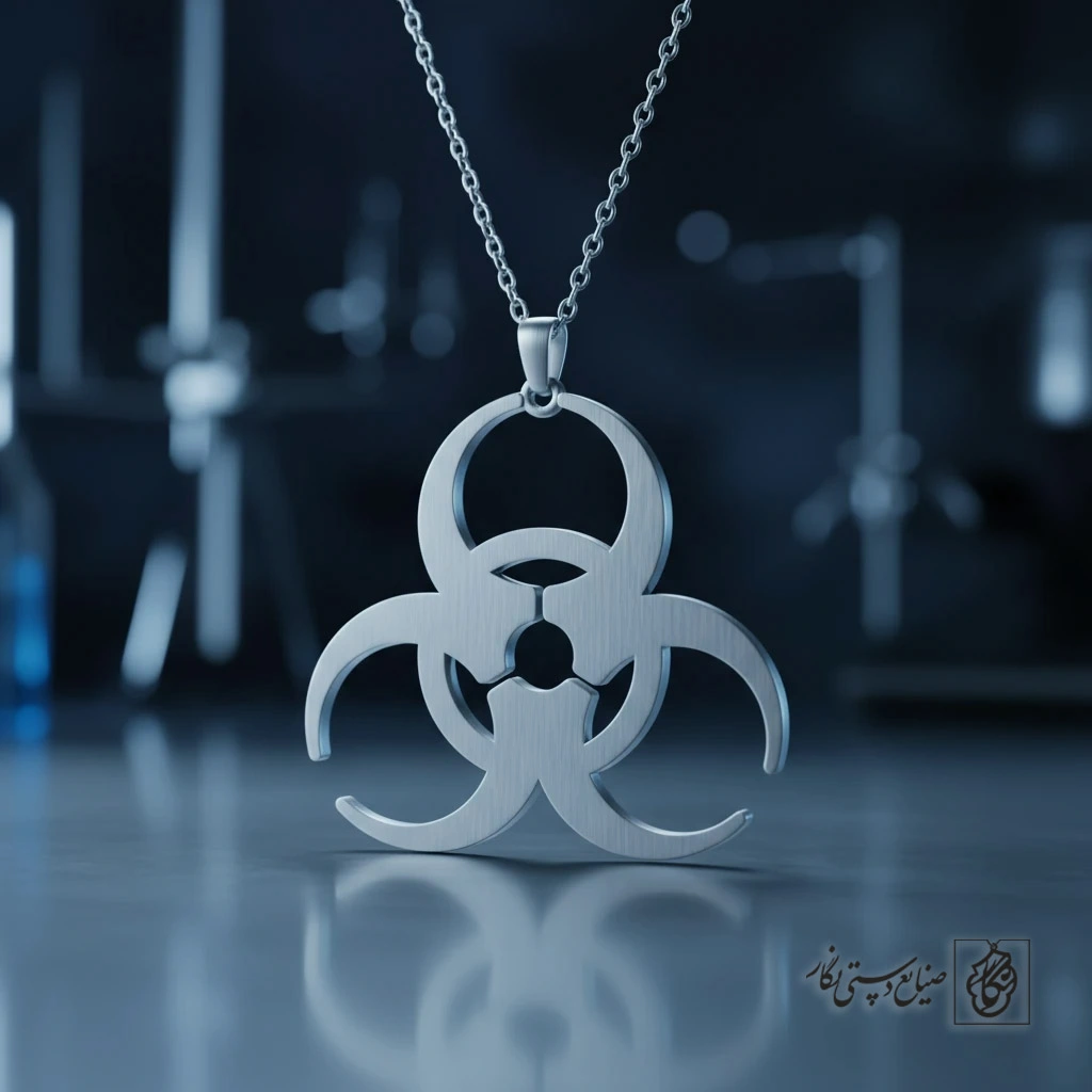 گردنبند نماد بیوهزارد (Biohazard) کد 9832