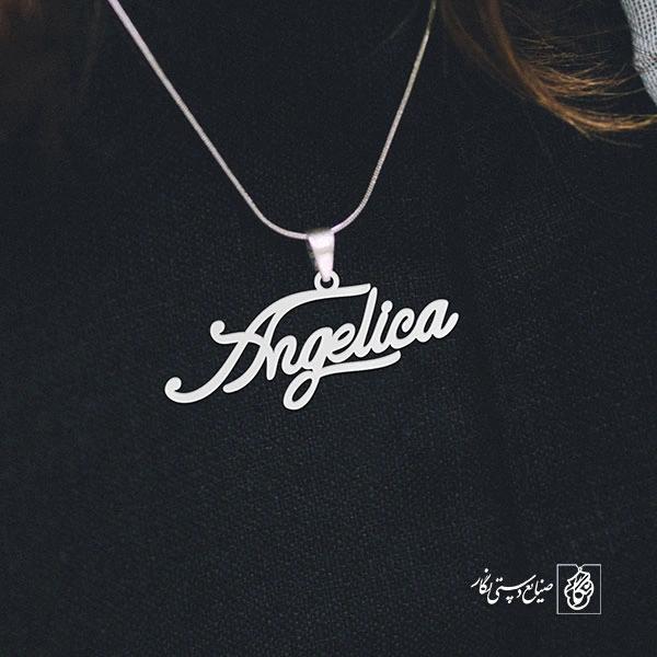 گردن آویز پلاک Angelica کد 2067