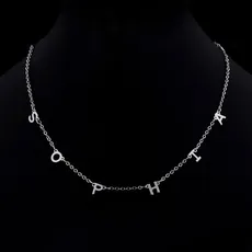 طراحی سفارشی گردنبند اسم حروف جدا