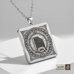 گردنبند طرح پلی‌استیشن  - قاب دایره (حکاکی لیزری فایبر، مدل قاب مربع) کد 502734