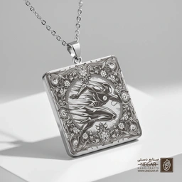 گردنبند طرح فلش (The Flash) در حال دویدن (حکاکی لیزری فایبر، مدل قاب مربع) کد 503516