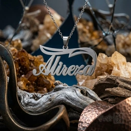 گردنبند اسم Alireza لاتین گرافیکی کد 7546