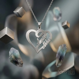 گردنبند اسم Amir Abbas داخل قلب کد 7638