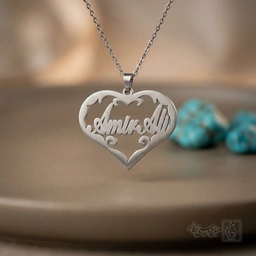 گردنبند اسم Amir Ali داخل قلب کد 7667