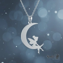 گردنبند فرشته بر روی ماه کد 9091