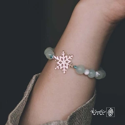پلاک دستبندی طرح دانه برف